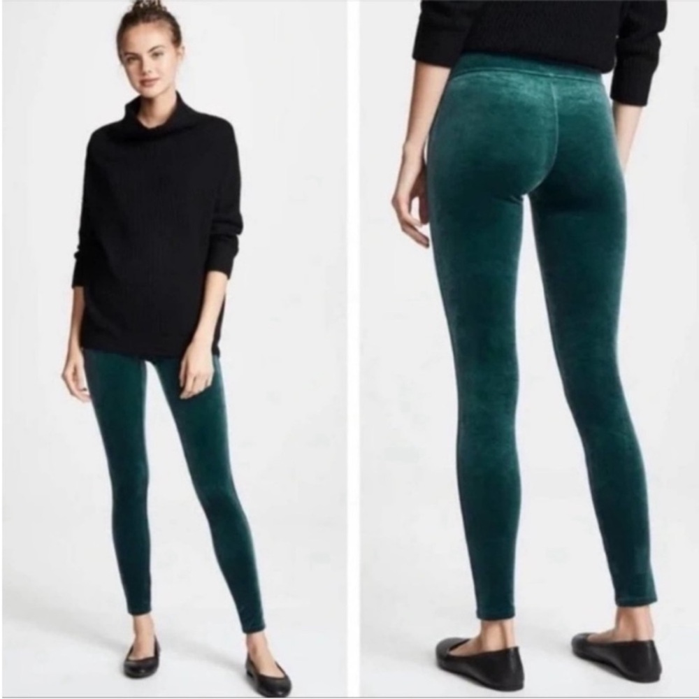 Spanx Velvet Leggings Green
